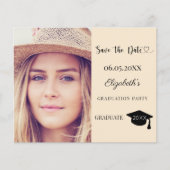 Graduation Party champagne Save the Date card (Voorkant)