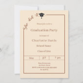 Graduation party champagne She did it Kaart (Voorkant)