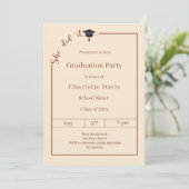 Graduation party champagne She did it Kaart (Staand voorkant)