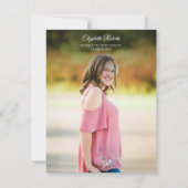 Graduation Party Chic Boho Floral Pampas Grass Kaart (Achterkant)