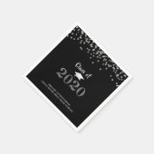 Graduation Party CLASS OF 2020 Zilveren Glitter Servet (Hoek)