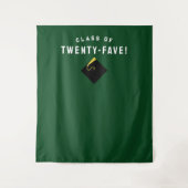 Graduation Party Class of 2025 Foto Achtergrond Wandkleed (Voorkant)