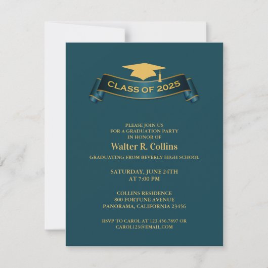 Graduation Party Class of 2025 Uitnodiging (Voorkant)