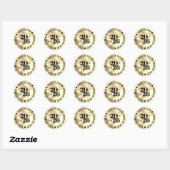 Graduation Party Class Of Congrats Grad Gold Ronde Sticker (Vel)