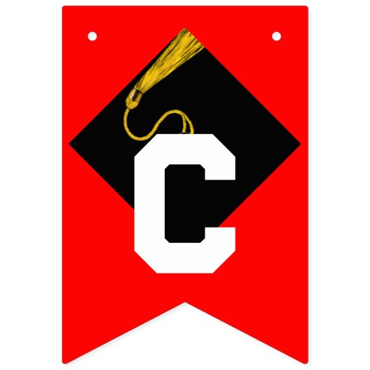 Graduation Party Congrats Red Vlaggetjes (Tweede vlag)