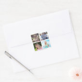 Graduation Party Custom Photo Collage Vierkante Sticker (Envelop)
