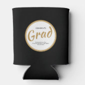 Graduation Party Custom Typography Black Blikjeskoeler (Achterkant)