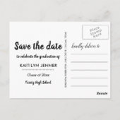 Graduation Party | De foto Datum Afstudeerder opsl Briefkaart (Achterkant)