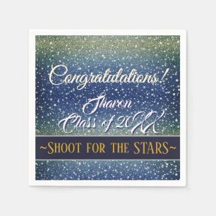 Graduation Party   Denim Stars Sky Blue Galaxy Servet