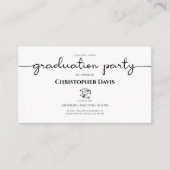 Graduation Party Details Kaart, Mini Afstuderen Informatiekaartje (Voorkant)