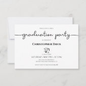Graduation Party Details Kaart, Mini Afstuderen Kaart (Voorkant)