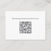 Graduation Party Details QR code Botanisch Grijs Informatiekaartje (Achterkant)