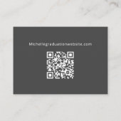 Graduation Party Details QR code Eenvoudig Botanis Informatiekaartje (Achterkant)