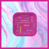 Graduation Party die Namen herhalen FUN Hot Pink Papieren Bordje