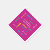 Graduation Party die Namen roze papier hervat Servetten (Hoek)