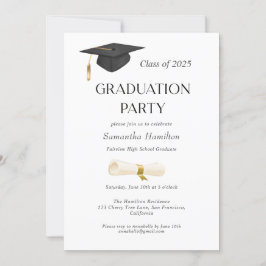 Graduation Party Diploma Pet Photo Invitation