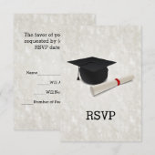 Graduation Party Diploma RSVP Antwoord (Voorkant / Achterkant)