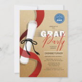 Graduation Party Diploma Scroll ID891 Kaart (Voorkant)