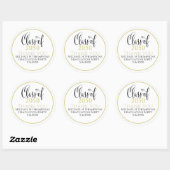 Graduation Party Elegant Gold Modern Script Ronde Sticker (Vel)