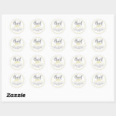 Graduation Party Elegant Gold Modern Script Ronde Sticker (Vel)