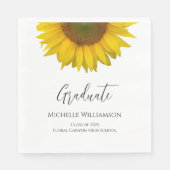 Graduation Party Elegant Sunflower Servet (Voorkant)