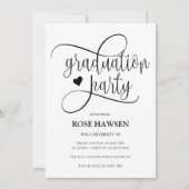 Graduation Party Flat Invitation, Size: 5" x 7" Kaart (Voorkant)