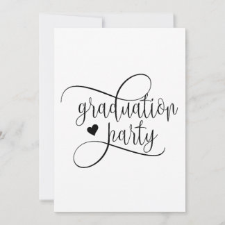 Graduation Party Flat Invitation, Size: 5" x 7" Kaart