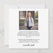 Graduation Party Flat Thank You Card Bedankkaart (Achterkant)