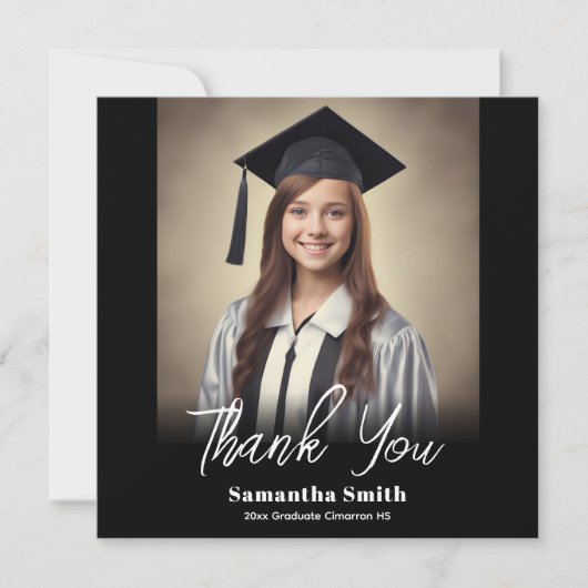 Graduation Party Flat Thank You Card Bedankkaart (Voorkant)