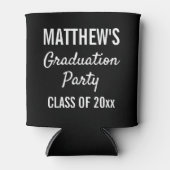 Graduation Party for Modern Typography Black Blikjeskoeler (Voorkant)