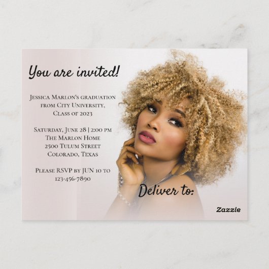 Graduation Party | Foto Casual uitnodiging (Achterkant)