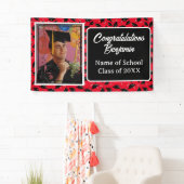 Graduation Party Foto Gepersonaliseerd Zwart en Ro Spandoek (Insitu)