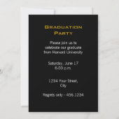 Graduation Party Foto red Invitation Kaart (Achterkant)