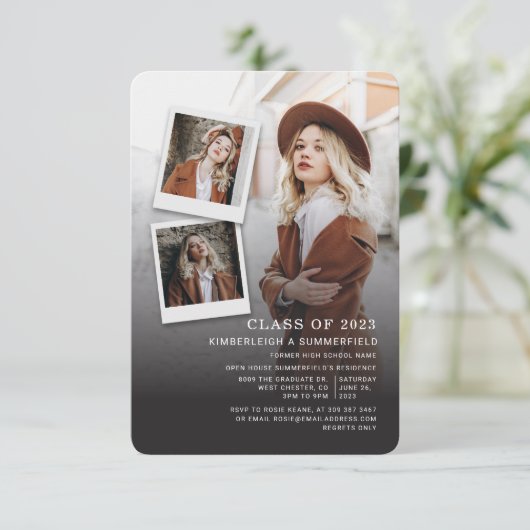 Graduation Party Fotocollage Afstudeerder 2024 Kaart (Staand voorkant)