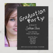 Graduation Party Fun Chalkboard Kaart (Voorkant / Achterkant)