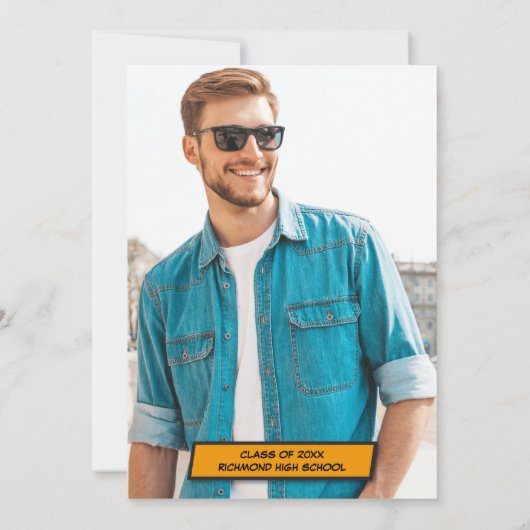 Graduation Party Fun Class of 2021 Photo Kaart (Achterkant)