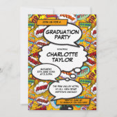 Graduation Party Fun Comic Book Class of 2022 Kaart (Voorkant)
