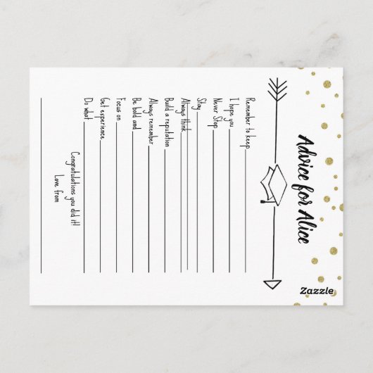 Graduation Party Game, Ken het Afstuderen Spel, Briefkaart (Achterkant)