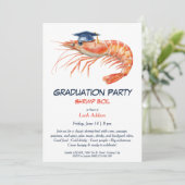 Graduation Party Garnalen Kook Uitnodiging (Staand voorkant)