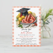 Graduation Party Garnalen Kook Uitnodiging (Staand voorkant)