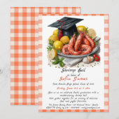 Graduation Party Garnalen Kook Uitnodiging (Voorkant / Achterkant)