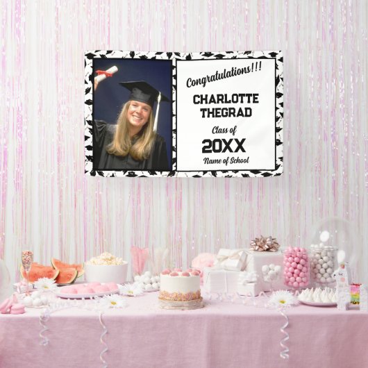 Graduation Party Gefeliciteerd op maat Spandoek (Feest)