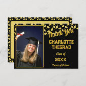 Graduation Party Gefeliciteerd Personaliseer foto Bedankkaart (Voorkant / Achterkant)