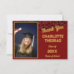 Graduation Party Gefeliciteerd Personaliseer foto Bedankkaart