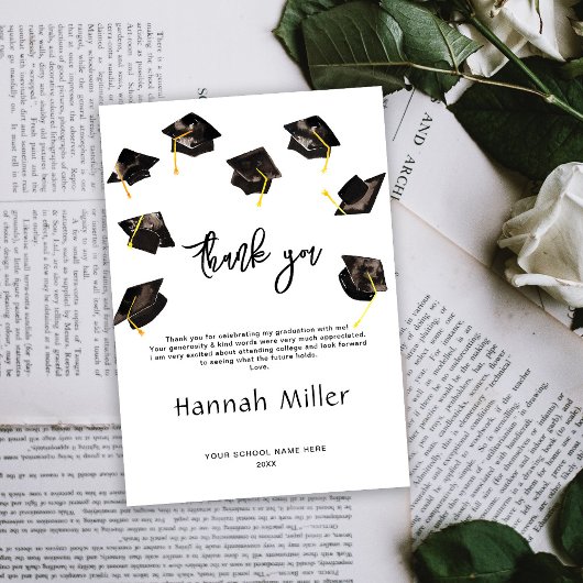 Graduation Party Gelukkige Petten Bedankkaart