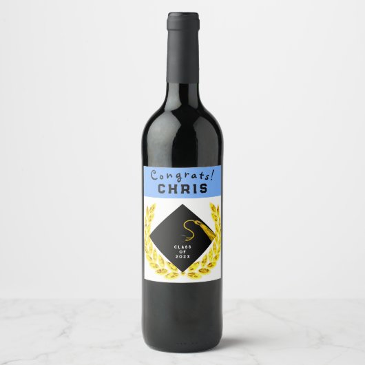 Graduation Party Gift Wijn Etiket (Voorkant)
