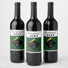 Graduation Party Gift Wijn Etiket