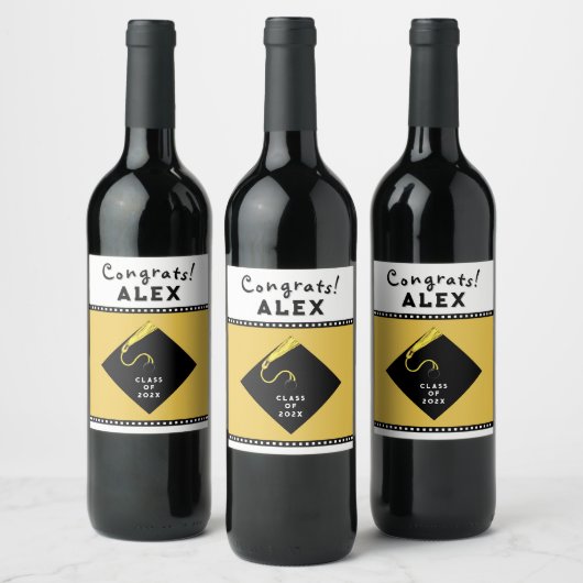 Graduation Party Gift Wijn Etiket (Flessen)