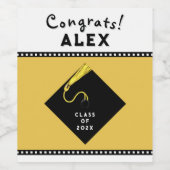 Graduation Party Gift Wijn Etiket (Enkel label)