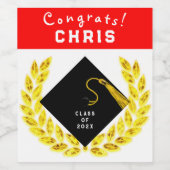 Graduation Party Gift Wijn Etiket (Enkel label)